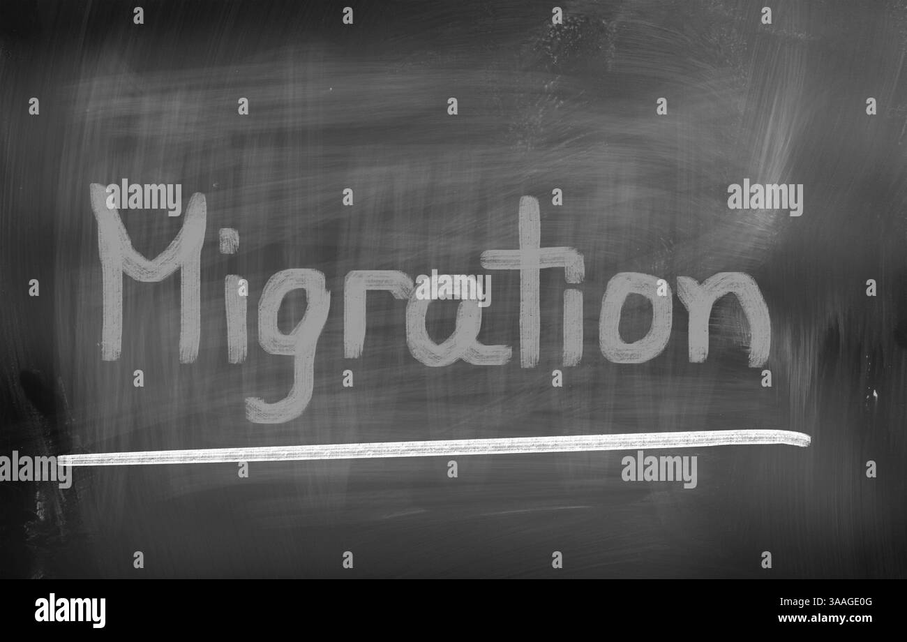 Concept de migration Banque D'Images