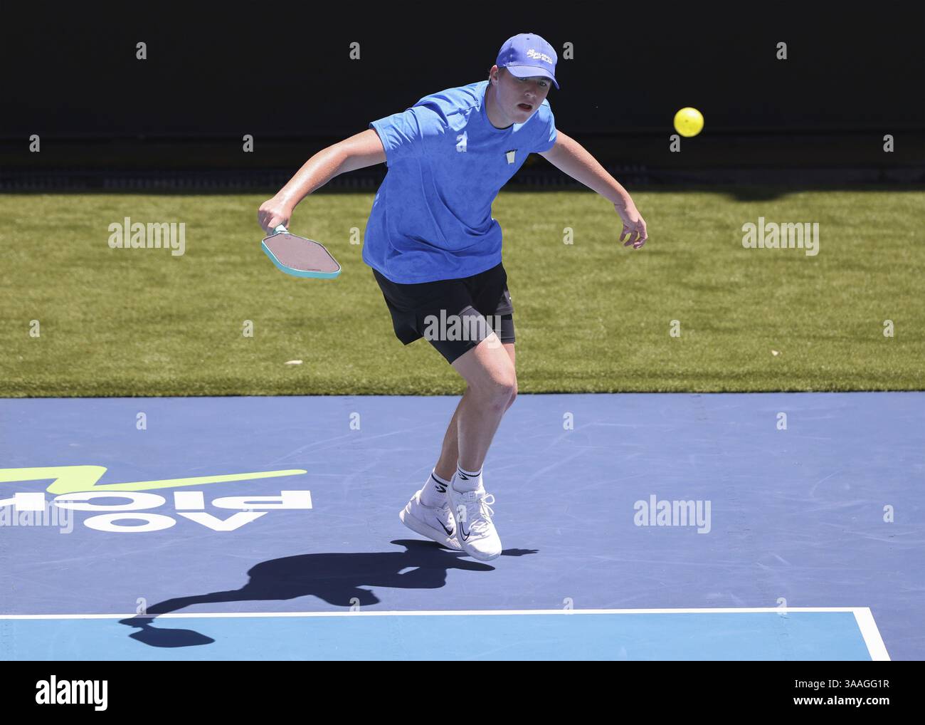 AO Pickleball Slam Tounament joué à l'Australian Open 2025, Melbourne Park, Melbourne, Victoria, Australie, Océanie Banque D'Images