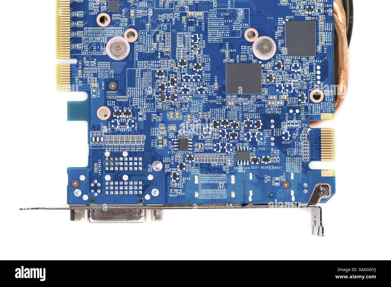 Gros plan sur les cartes graphiques modernes. Isoler sur blanc Banque D'Images
