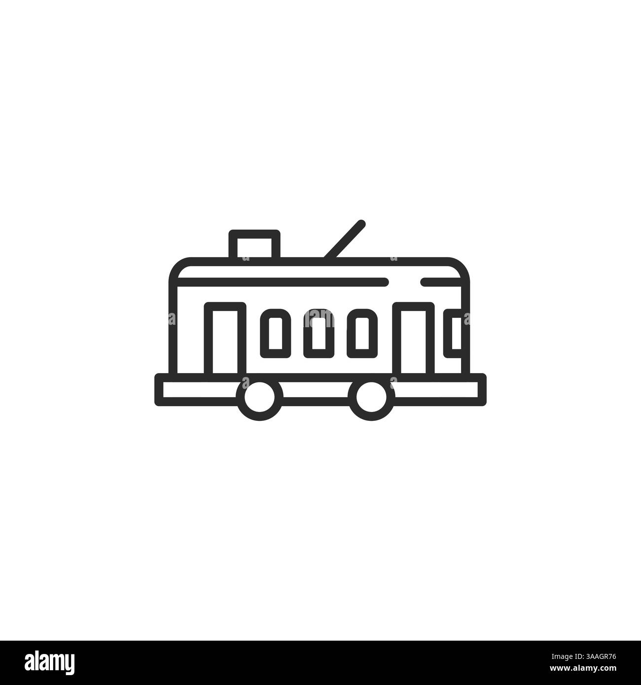 Icône tram Illustration de Vecteur