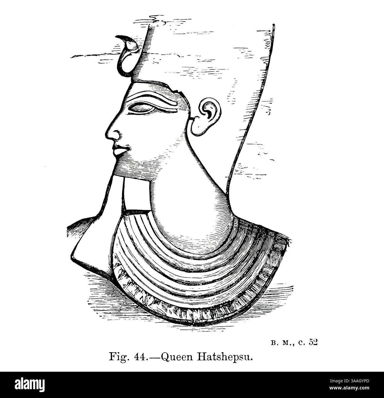 Reine Hatshepsu tiré du livre gravé dans la roche : ou, l'exactitude historique de la Bible confirmée par référence aux monuments assyriens et égyptiens au British Museum et ailleurs par Kinns, Samuel, 1826-1903 date de publication 1891 Banque D'Images