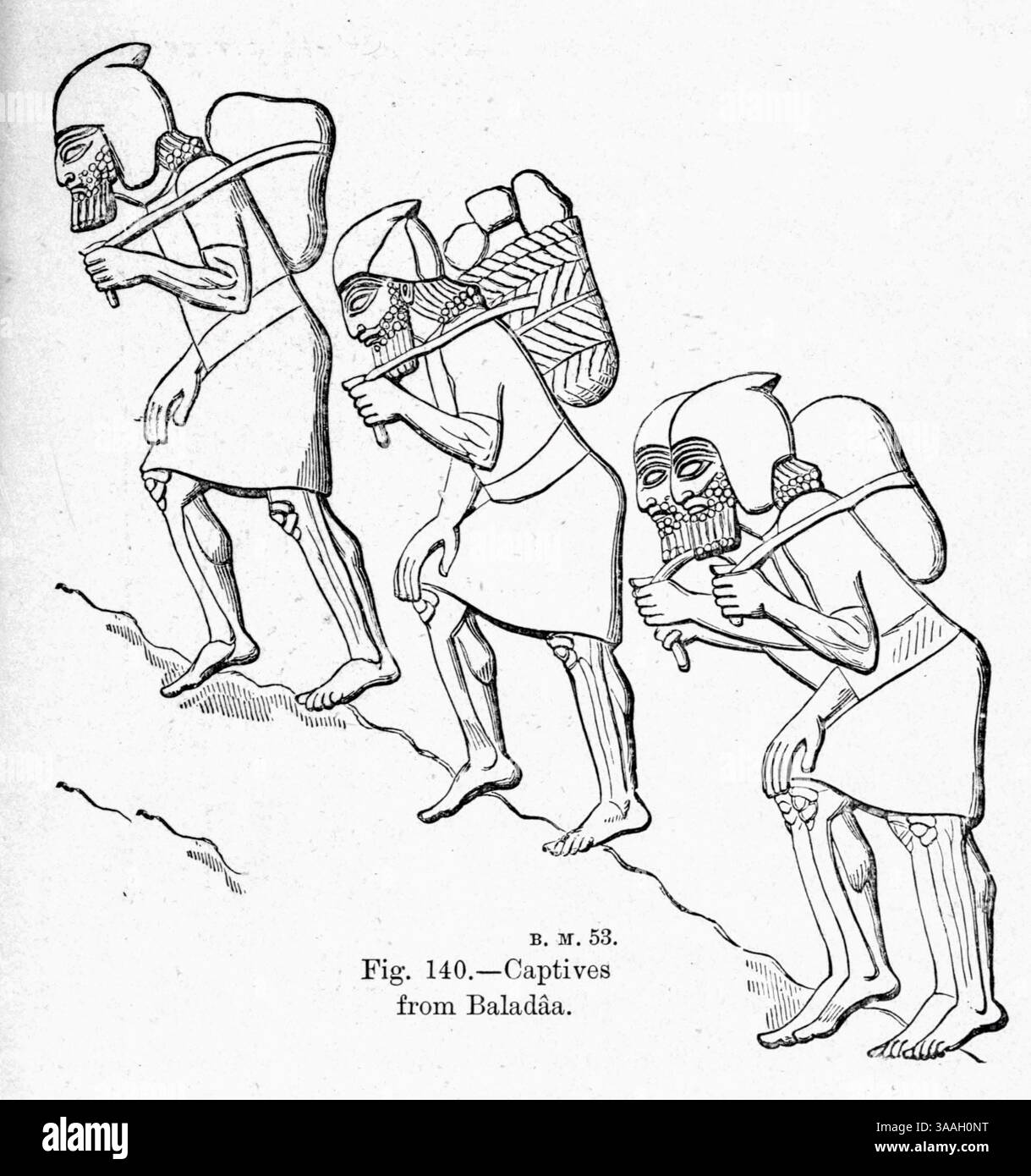 Captifs de Baladaa du livre gravé dans le rocher : ou, l'exactitude historique de la Bible confirmée par référence aux monuments assyriens et égyptiens au British Museum et ailleurs par Kinns, Samuel, 1826-1903 date de publication 1891 Banque D'Images