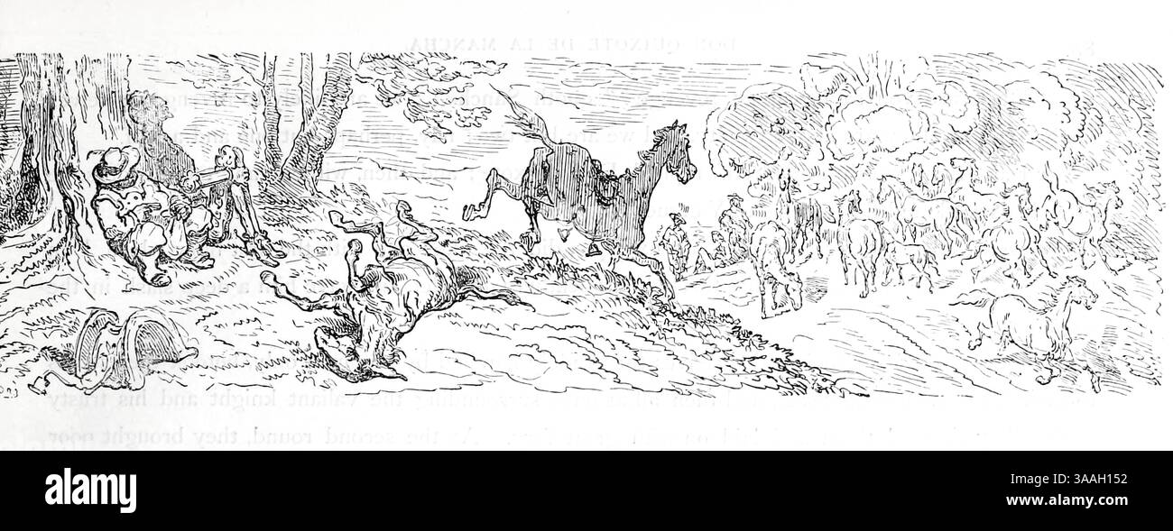 CHAPITRE XV. DONNANT UN COMPTE RENDU DU MALHEUREUX REPRENEUR DE DON QUICHOTTE AVEC CERTAINS PORTEURS YANGUESIEN SANGLANTS ET MÉCHANTS. Illustré par Gostave Dore à partir de la première partie du livre ' L'histoire de Don Quichotte ' de Cervantes Saavedra, Miguel de, 1547-1616, Doré, Gustave, 1832-1883, date de publication 1900 Éditeur New York : Hogarth Press Banque D'Images CHAPITRE XV. DONNANT UN COMPTE RENDU DU MALHEUREUX REPRENEUR DE DON QUICHOTTE AVEC CERTAINS PORTEURS YANGUESIEN SANGLANTS ET MÉCHANTS. Illustré par Gostave Dore à partir de la première partie du livre ' L'histoire de Don Quichotte ' de Cervantes Saavedra, Miguel de, 1547-1616, Doré, Gustave, 1832-1883, date de publication 1900 Éditeur New York : Hogarth Press Banque D'Images