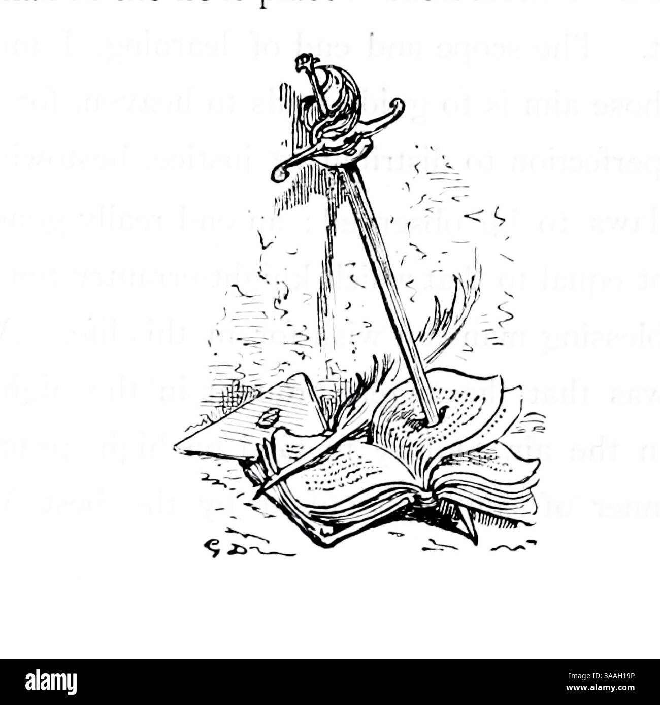 CHAPITRE XXXIII. Fin illustrée par Gostave Dore de la première partie du livre ' L'histoire de Don Quichotte ' de Cervantes Saavedra, Miguel de, 1547-1616, Doré, Gustave, 1832-1883, date de publication 1900 Éditeur New York : Hogarth Press Banque D'Images