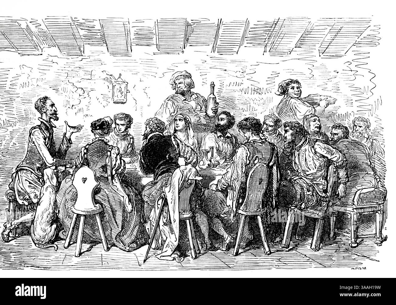 CHAPITRE XXXIV. UNE CONTINUATION DU CURIEUX DISCOURS DE DON QUICHOTTE SUR LES ARMES ET L'APPRENTISSAGE. Illustré par Gostave Dore à partir de la première partie du livre ' L'histoire de Don Quichotte ' de Cervantes Saavedra, Miguel de, 1547-1616, Doré, Gustave, 1832-1883, date de publication 1900 Éditeur New York : Hogarth Press Banque D'Images