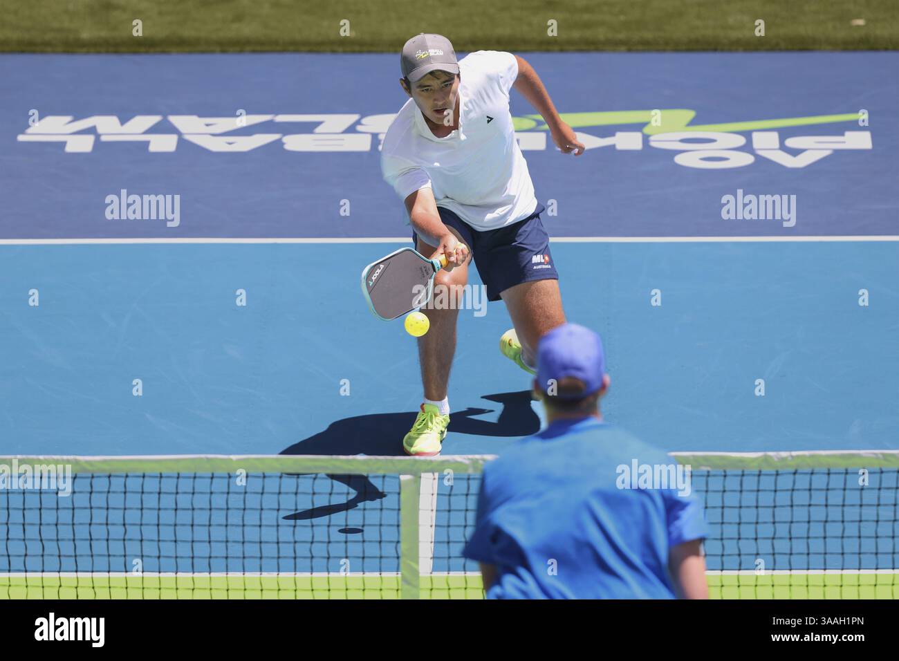 AO Pickleball Slam Tounament joué à l'Australian Open 2025, Melbourne Park, Melbourne, Victoria, Australie, Océanie Banque D'Images