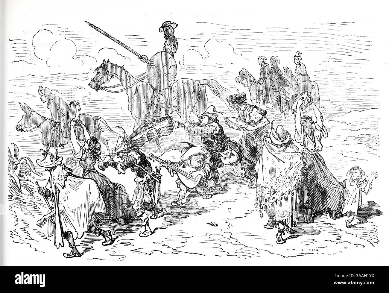 CHAPITRE XX UN COMPTE RENDU DE MARIAGE RICHE DE CAMACHOS, ET CE QUI EST ARRIVÉ PAUVRE BASIL. Illustré par Gostave Dore de la deuxième partie du livre ' L'histoire de Don Quichotte ' par Cervantes Saavedra, Miguel de, 1547-1616, Doré, Gustave, 1832-1883, date de publication 1900 Éditeur New York : Hogarth Press Banque D'Images