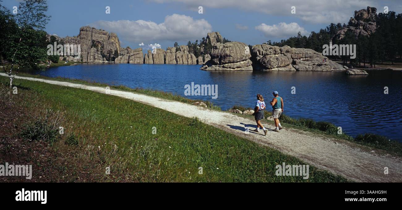 Custer State Park, Sylvan Lake, Pair, Dakota, États-Unis, Amérique du Nord Banque D'Images