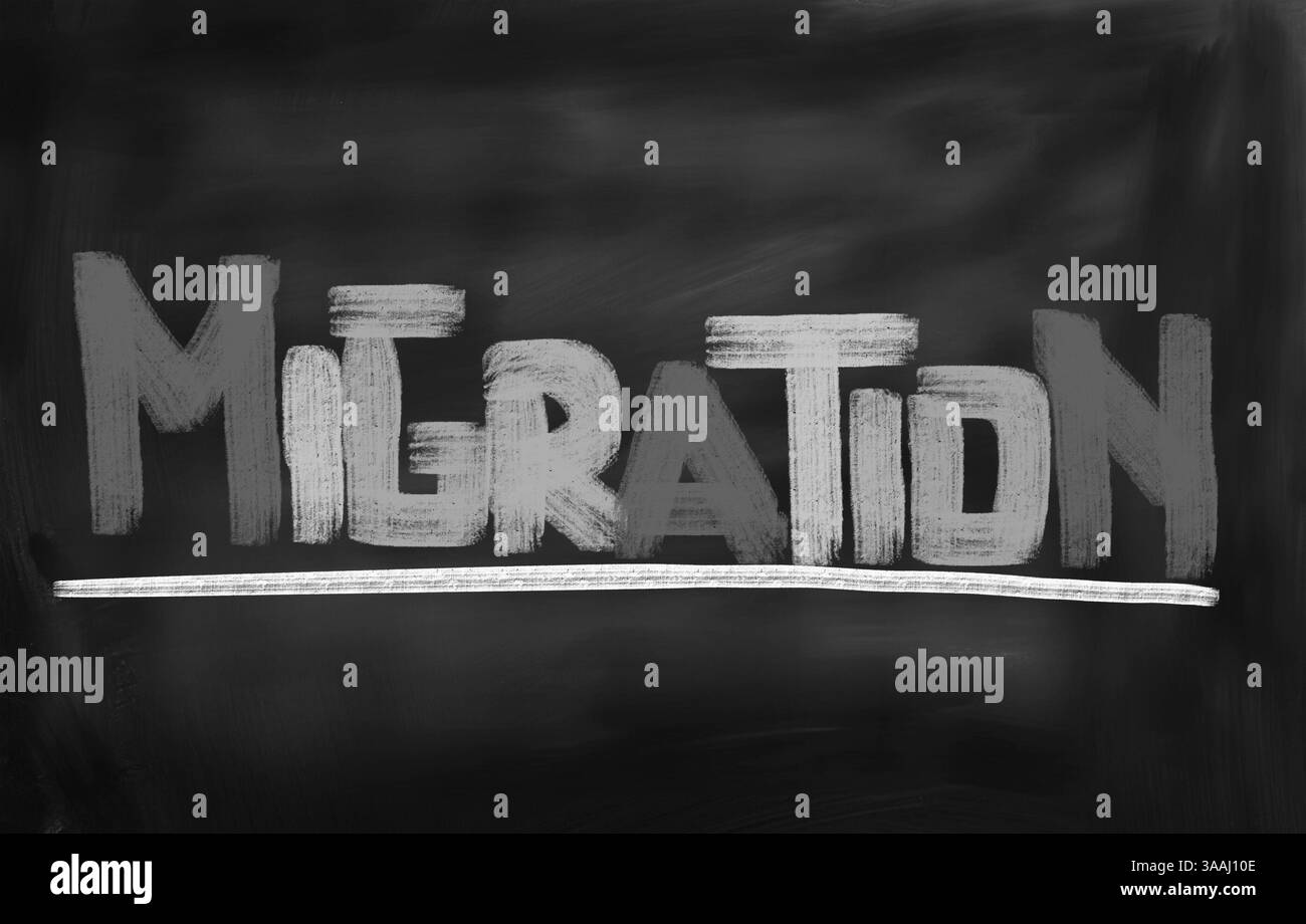 Concept de migration Banque D'Images