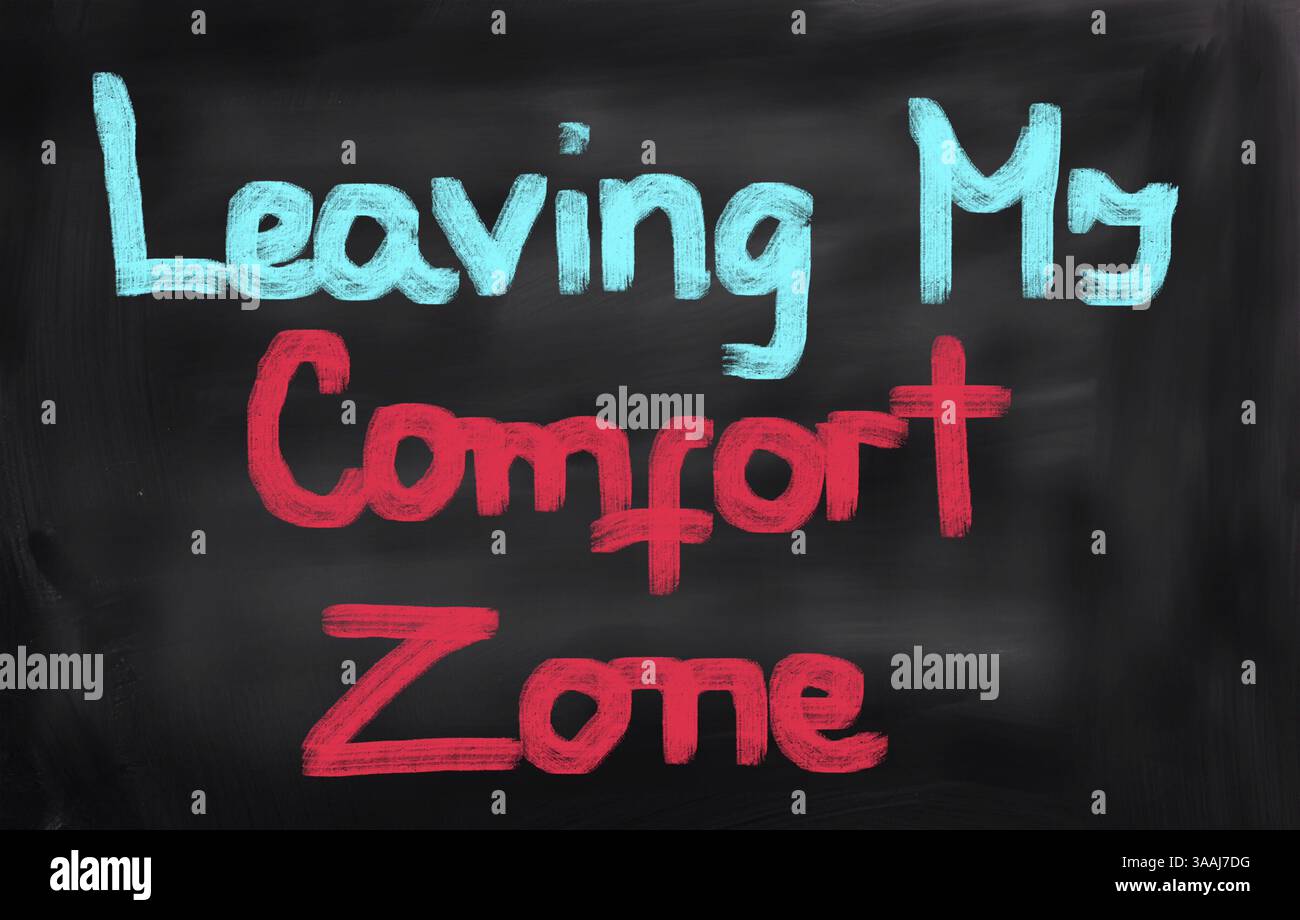 Quitter ma zone de confort Concept Banque D'Images