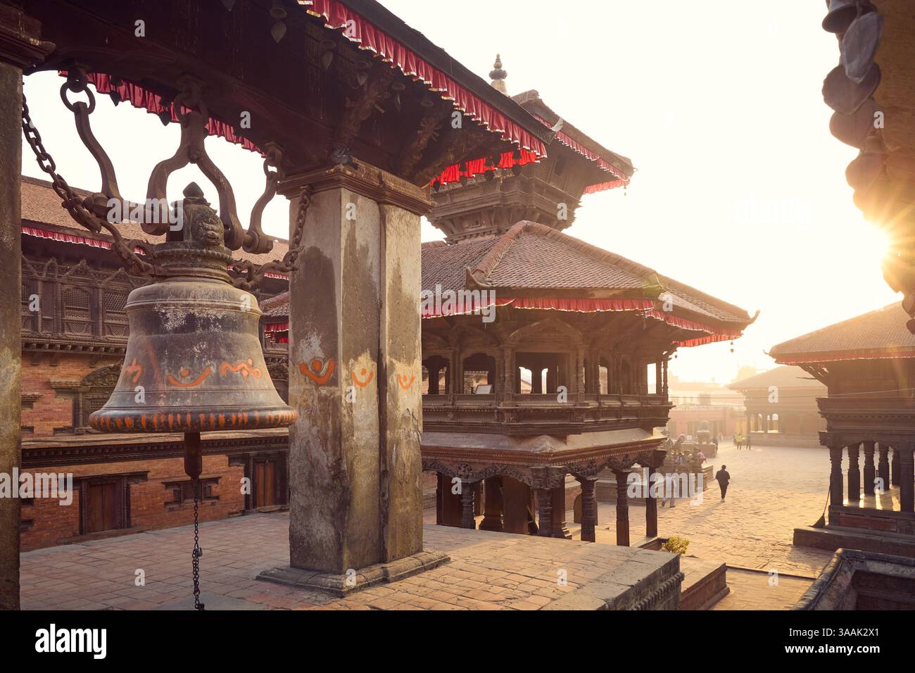 Durbar Square dans la ville de Bhaktapur, Népal Banque D'Images