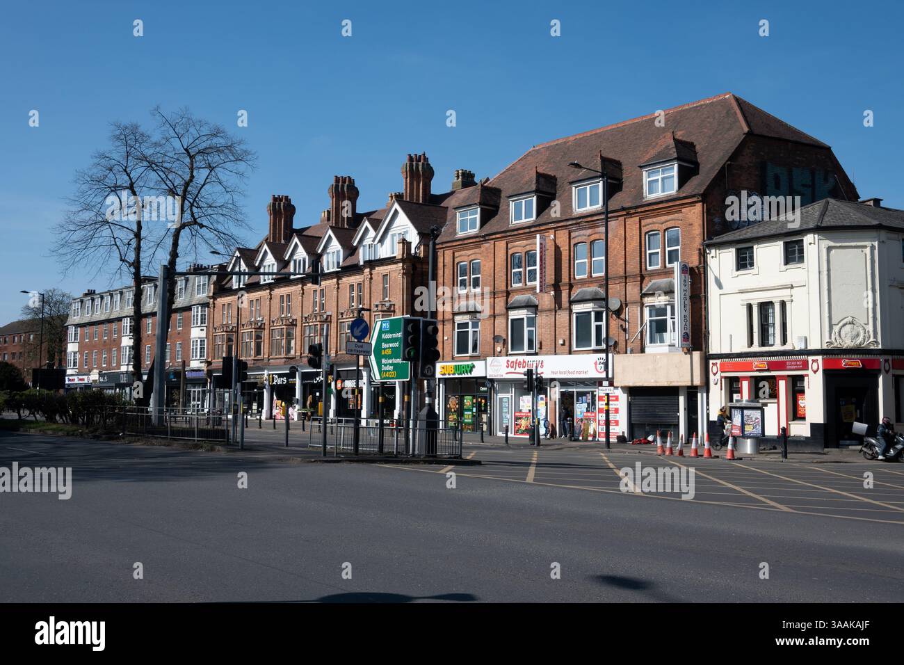 Magasins à Hagley Road, Birmingham, West Midlands, Royaume-Uni Banque D'Images