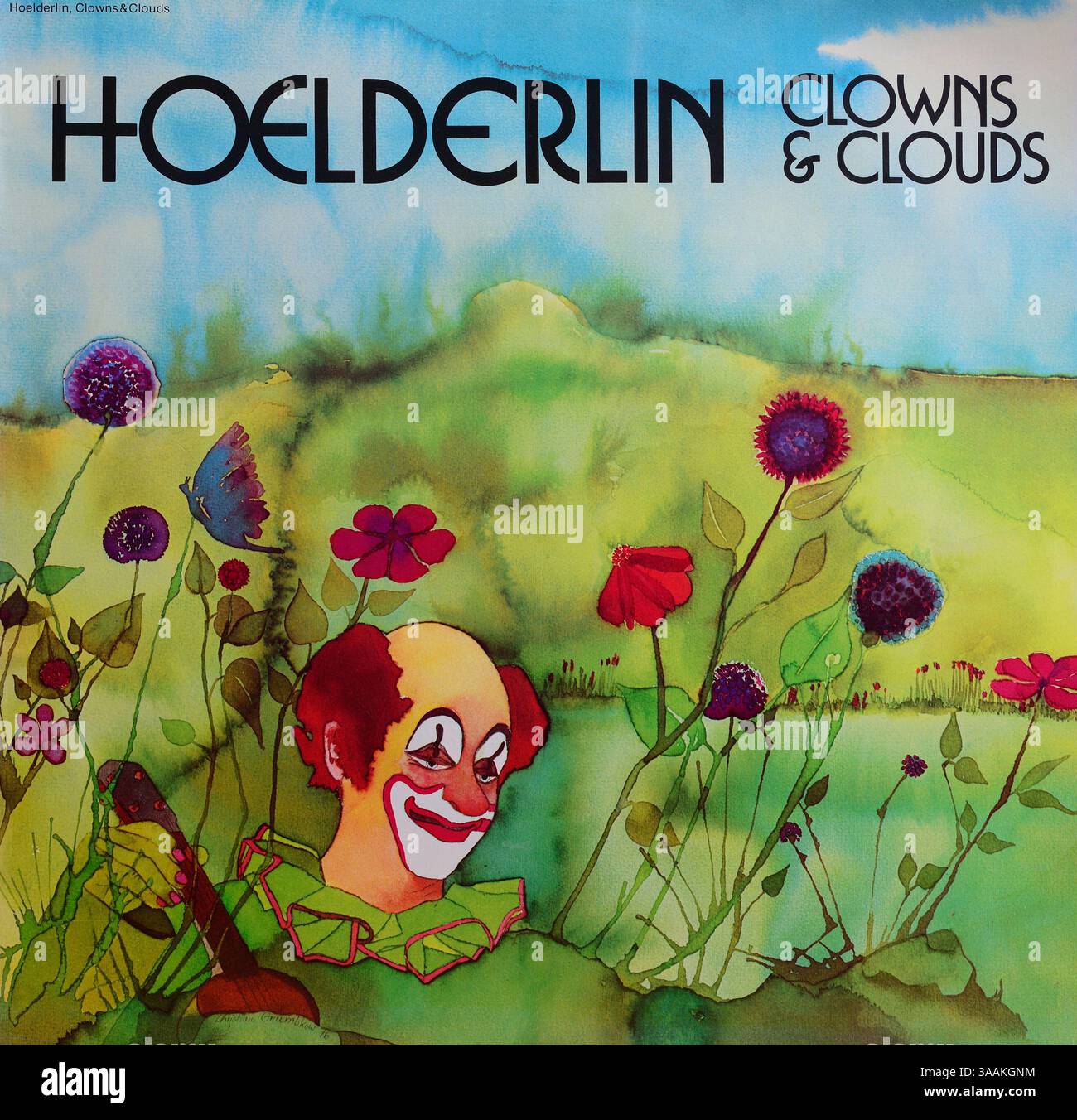 Pochette de disque vinyle vintage, Hölderlin, clowns and Clouds, 1976 Banque D'Images