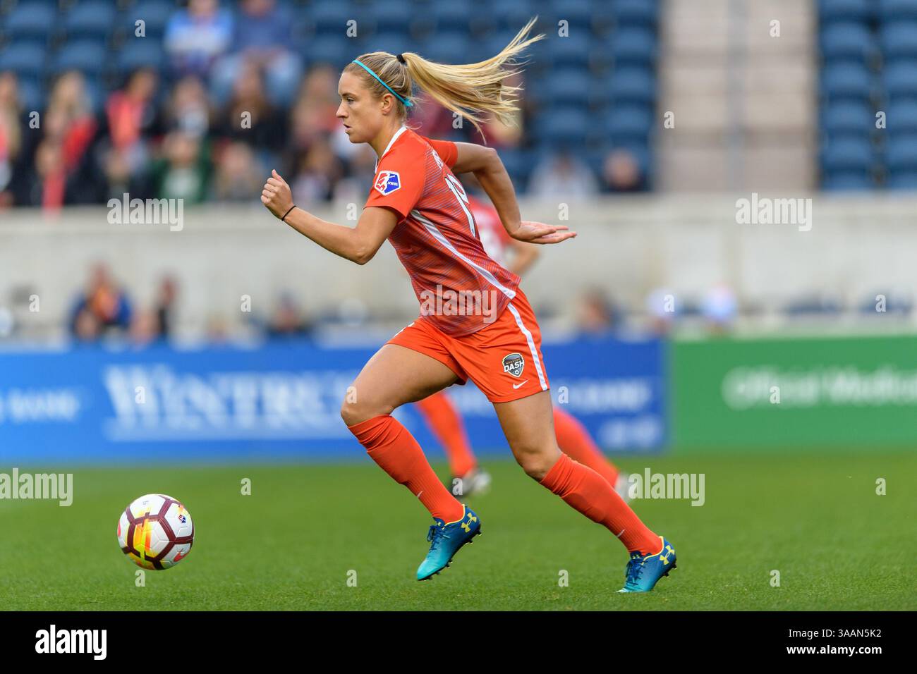 12 mai 2018 - Bridgeview, Illinois, États-Unis - Bridgeview, il - samedi 12 mai 2018 : Chicago Red Stars vs Houston Dash au Toyota Park. (Crédit image : © Daniel Bartel/ISIPhotos via ZUMA Wire) Banque D'Images