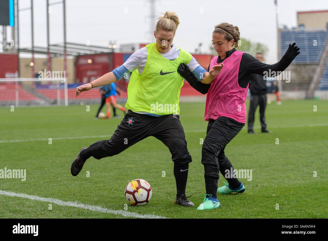 12 mai 2018 - Bridgeview, Illinois, États-Unis - Bridgeview, il - samedi 12 mai 2018 : Chicago Red Stars vs Houston Dash au Toyota Park. (Crédit image : © Daniel Bartel/ISIPhotos via ZUMA Wire) Banque D'Images