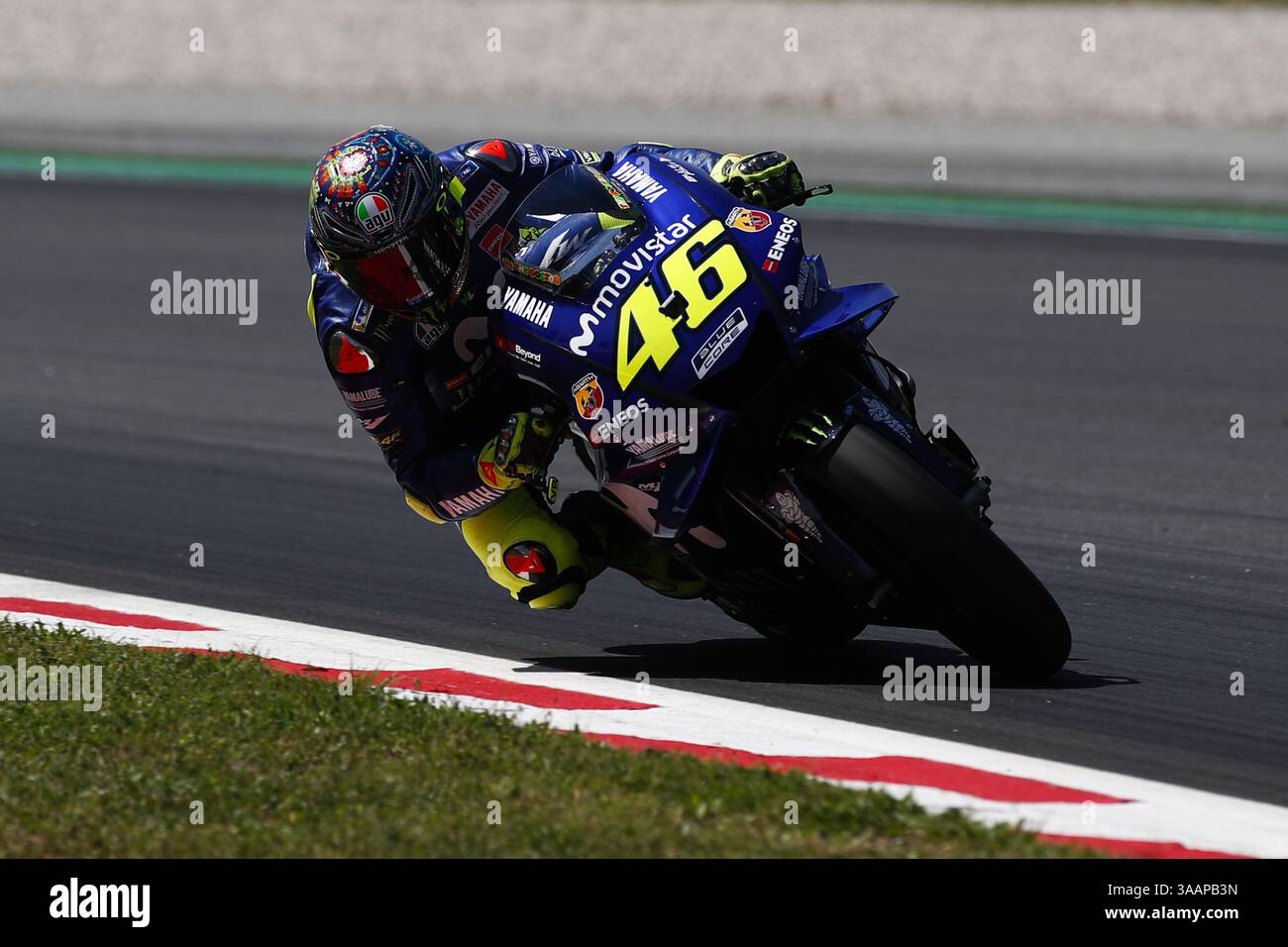 23 mai 2018 - Barcelone, Catalogne, Espagne - 23 mai 2018 - circuit de Barcelona-Catalunya, Montmelo, Espagne - Moto GP test ; Valentino Rossi d'Italie du Movistar Yamaha Moto GP lors des essais à Barcelone. (Crédit image : © Eric Alonso via ZUMA Wire) Banque D'Images