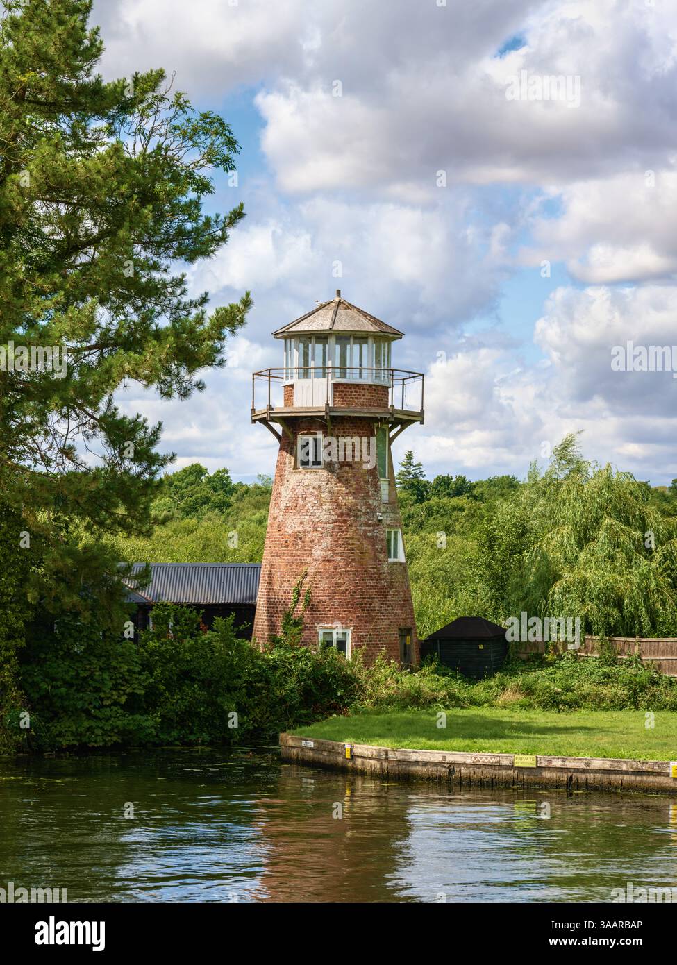 Moulin à vent du XIXe siècle, Norfolk Broads, Wroxham, Royaume-Uni Banque D'Images