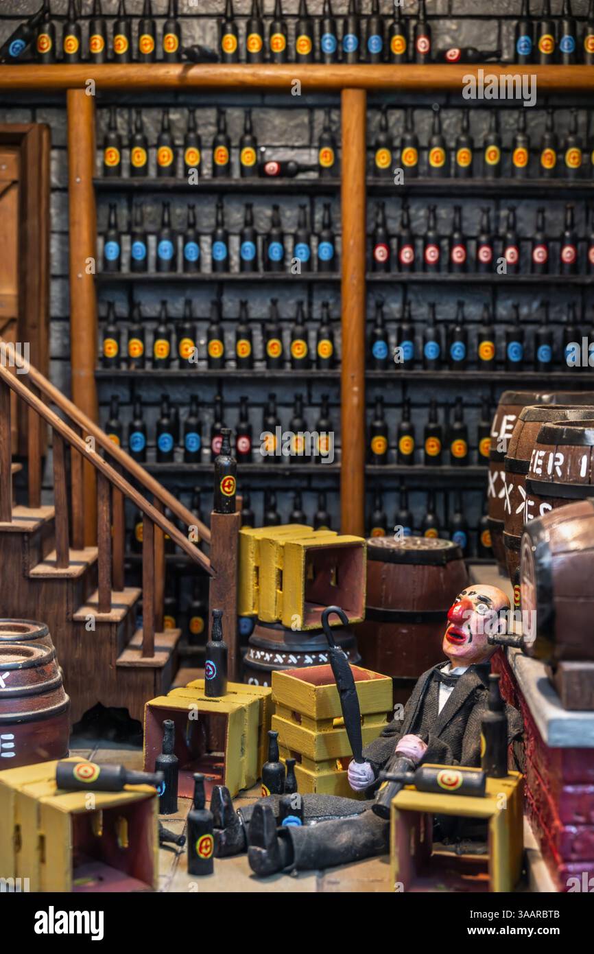 Vintage Old Penny Amusement Collection, Wroxham miniature Worlds, Norfolk, Royaume-Uni Banque D'Images