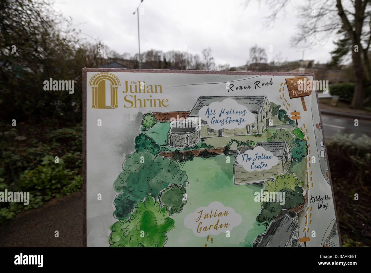 Norwich, ville cathédrale en Angleterre, ville du comté de Norfolk, situé à environ 100 miles au nord-est de Londres, le long de la rivière Wensum, Royaume-Uni Banque D'Images