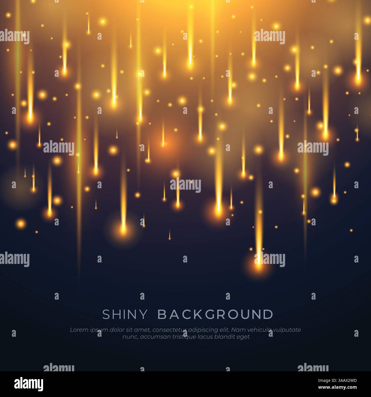 Les comètes se douchent, les étoiles tombantes ou la météorite dans le ciel. Fond brillant abstrait. Illustration vectorielle Illustration de Vecteur