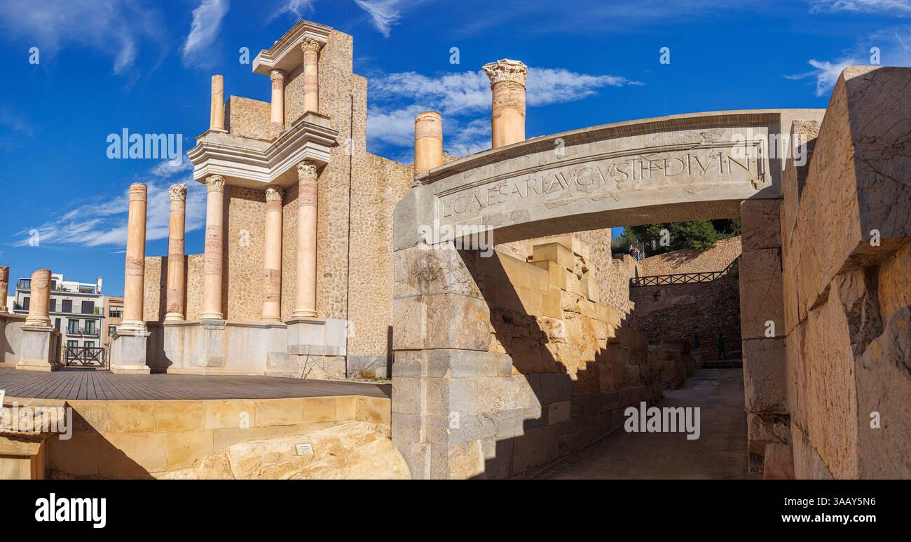 Espagne, région de Murcie, Murcie, Musée Foro Romano Molinete, Musée du Théâtre Romain, le Théâtre Romain Banque D'Images