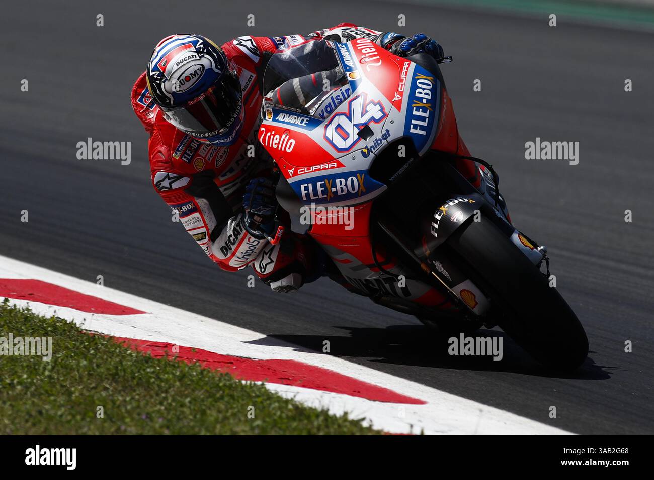 23 mai 2018 - Barcelone, Catalogne, Espagne - 23 mai 2018 - circuit de Barcelona-Catalunya, Montmelo, Espagne - Moto GP test ; Andrea Dovicioso de Ducati Team pendant le test. (Crédit image : © Eric Alonso via ZUMA Wire) Banque D'Images