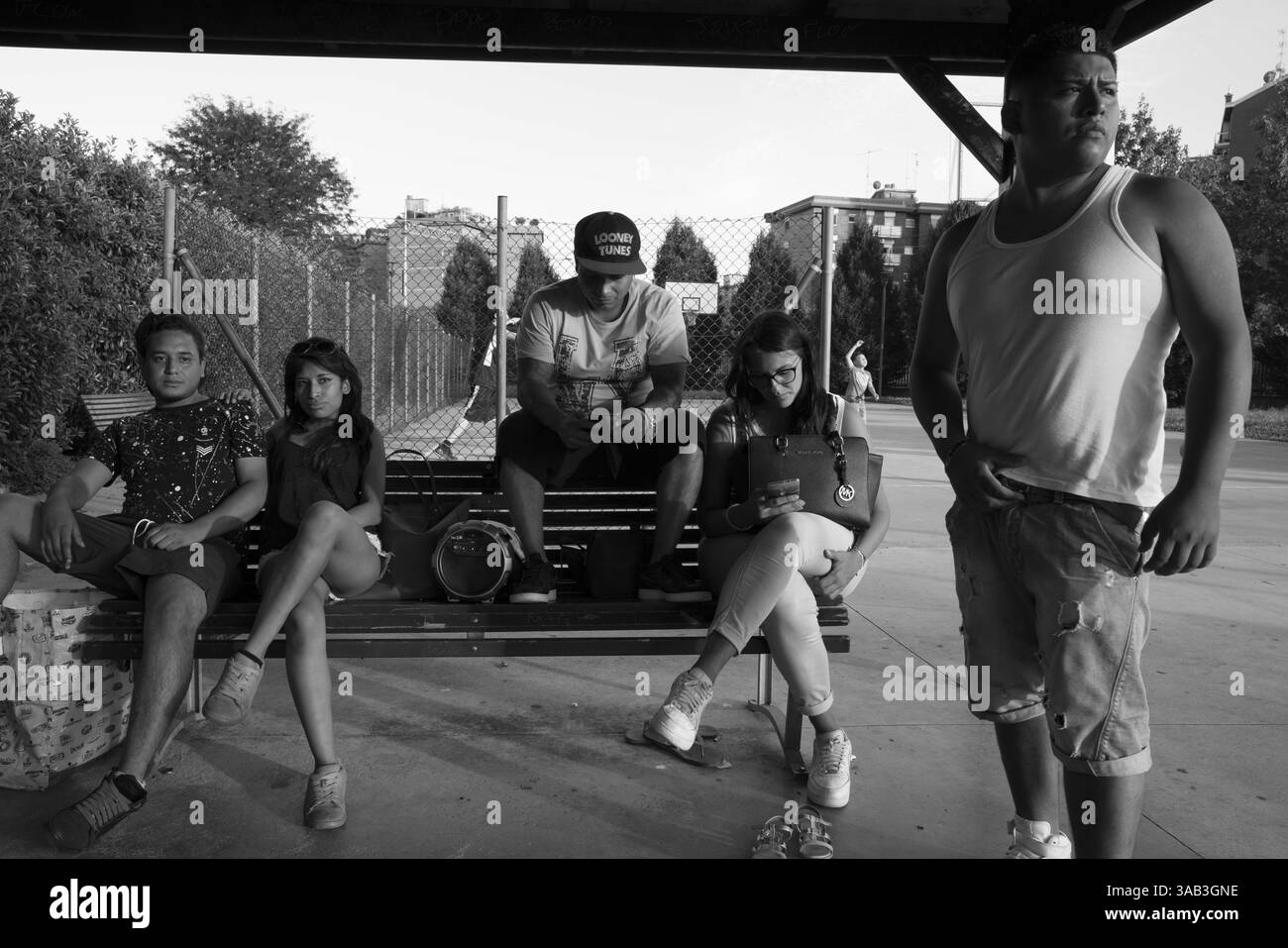 15 juillet 2017 - Milan, Italie - Rois et Reines latins après une activité de week-end organisée dans le but de collecter des fonds pour le gang et ses membres. (Crédit image : © Nicolas Enriquez/zReportage.com via ZUMA Wire) Banque D'Images