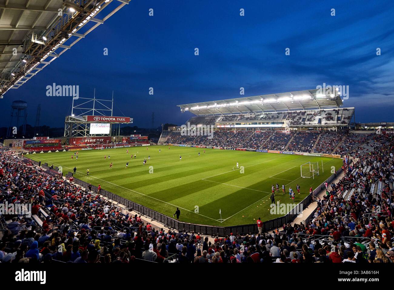 9 juin 2018 - il, USA - Bridgeview, il - samedi 09 juin 2018 : le Chicago Fire joue la New England Revolution dans un match de la Major League Soccer (MLS) au Toyota Park. (Crédit image : © Robin Alam/ISIPhotos via ZUMA Wire) Banque D'Images