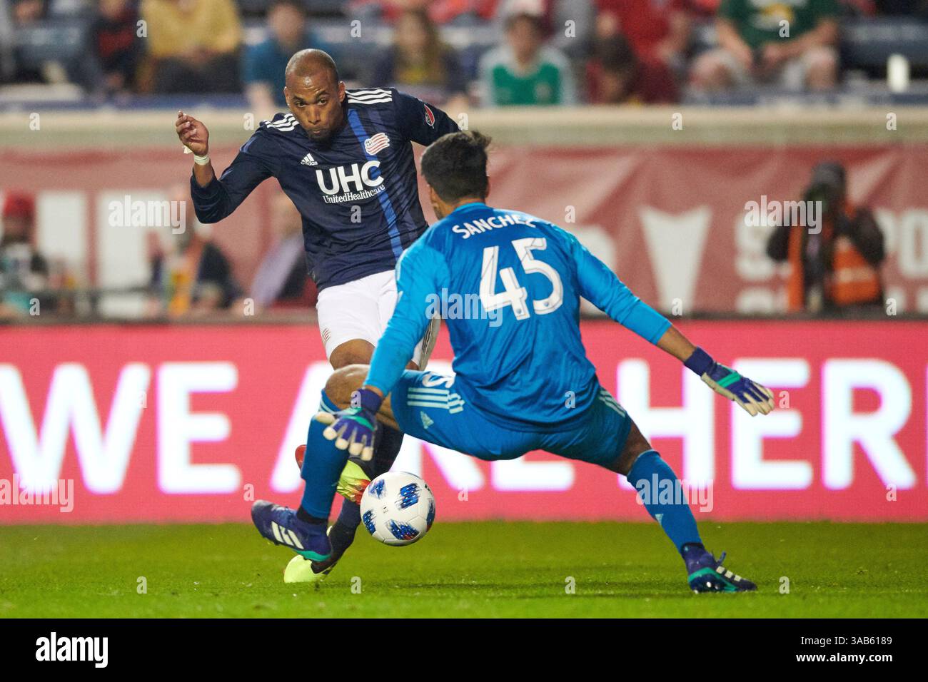 9 juin 2018 - il, USA - Bridgeview, il - samedi 09 juin 2018 : le Chicago Fire joue la New England Revolution dans un match de la Major League Soccer (MLS) au Toyota Park. (Crédit image : © Robin Alam/ISIPhotos via ZUMA Wire) Banque D'Images