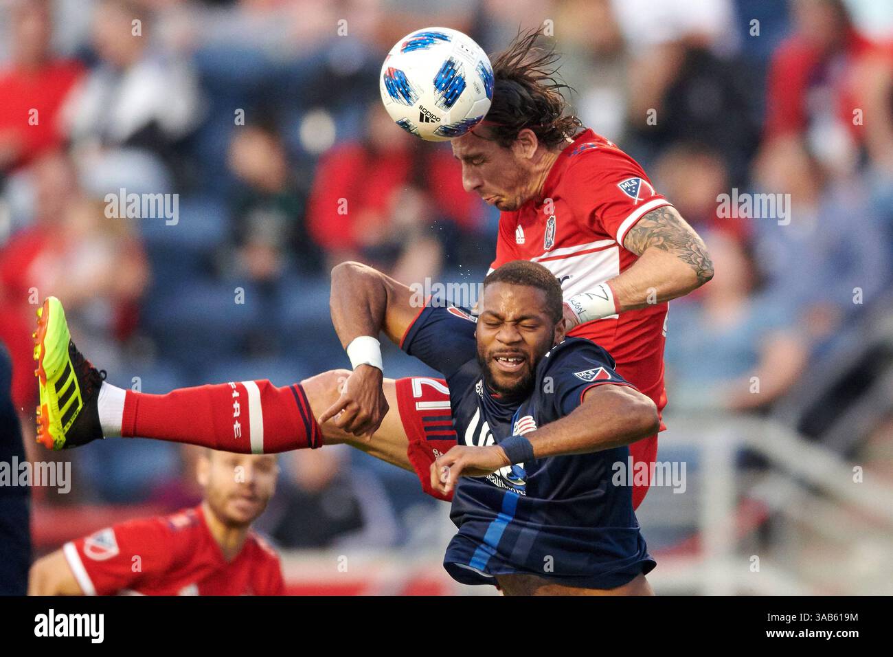 9 juin 2018 - il, USA - Bridgeview, il - samedi 09 juin 2018 : le Chicago Fire joue la New England Revolution dans un match de la Major League Soccer (MLS) au Toyota Park. (Crédit image : © Robin Alam/ISIPhotos via ZUMA Wire) Banque D'Images