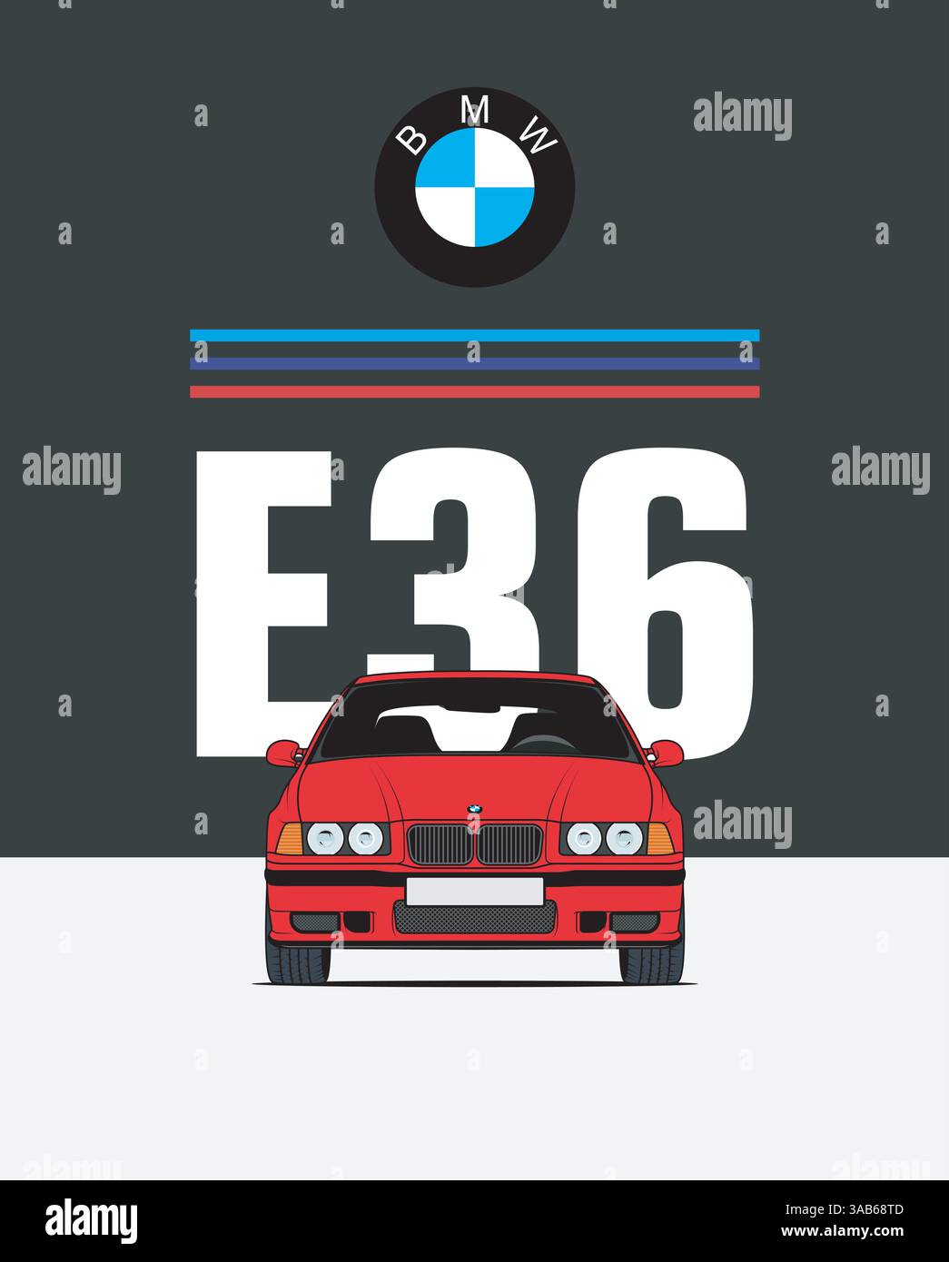 ALLEMAGNE, 1990-2000, BMW M3 E36. Illustration vectorielle Illustration de Vecteur
