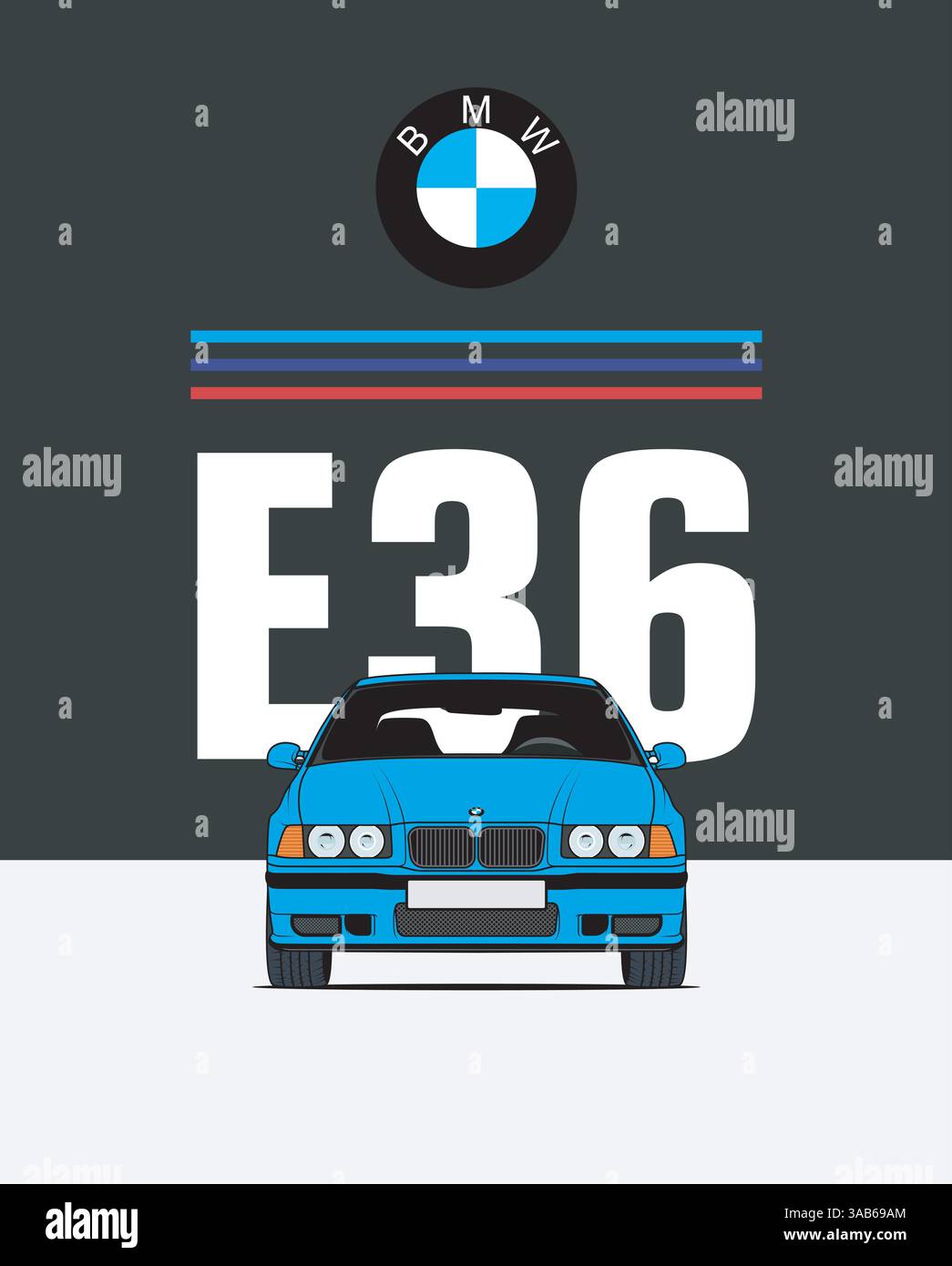 ALLEMAGNE, 1990-2000, BMW M3 E36. Illustration vectorielle Illustration de Vecteur