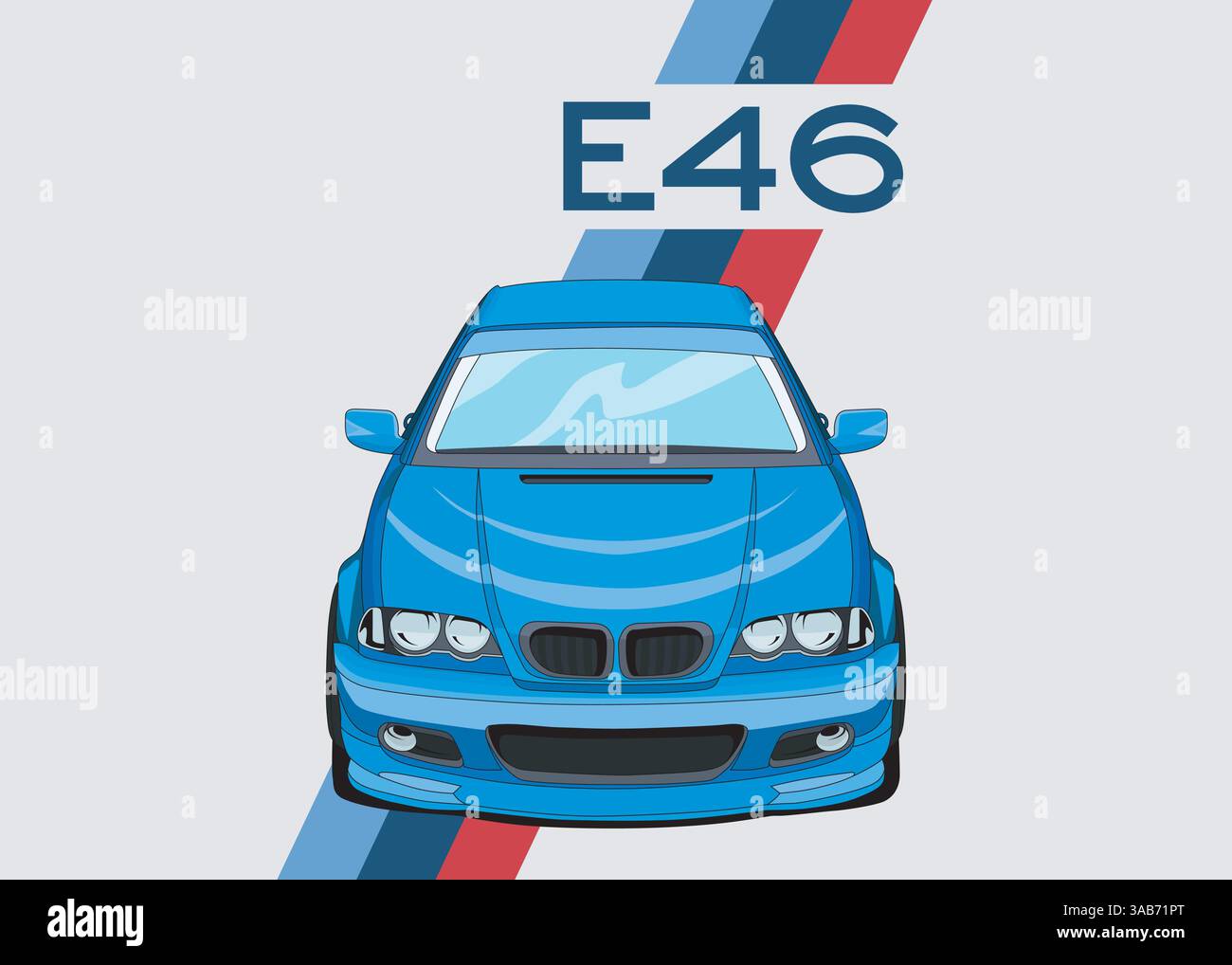 ALLEMAGNE, 1998-2006, BMW M3 E46. Illustration vectorielle Illustration de Vecteur