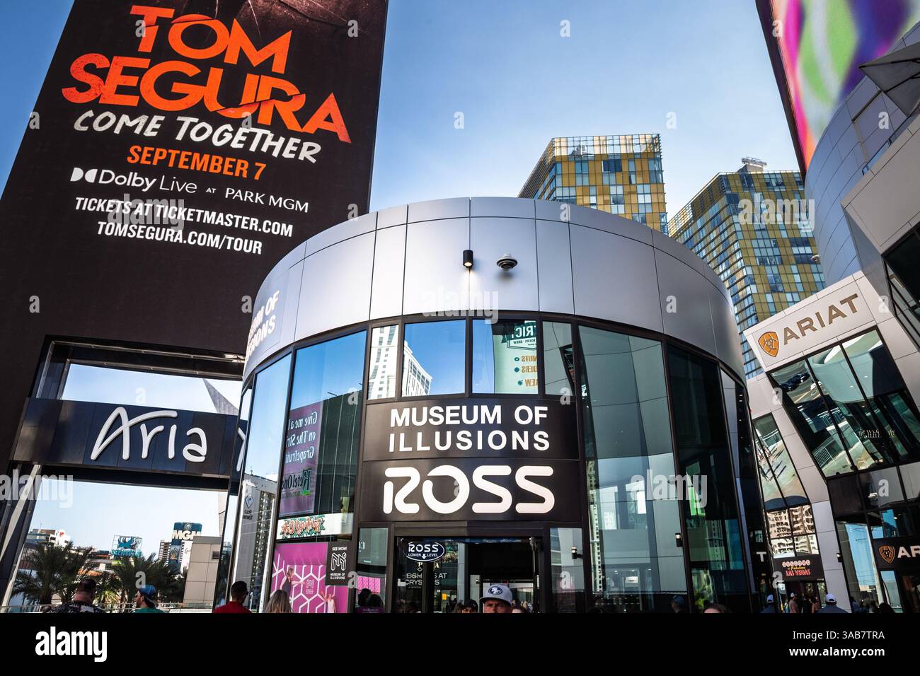 LAS VEGAS, 21 AOÛT 2024 : entrée au Museum of illusions de Las Vegas, avec des illusions d'optique attrayantes et des expositions interactives pour visito Banque D'Images