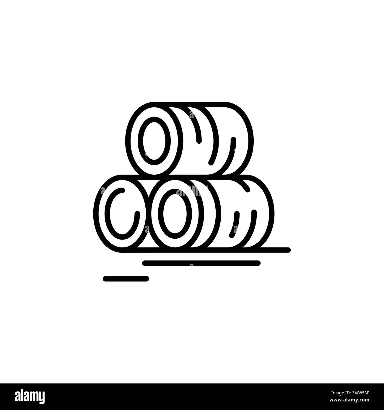 Icône de balles de foin Illustration de Vecteur