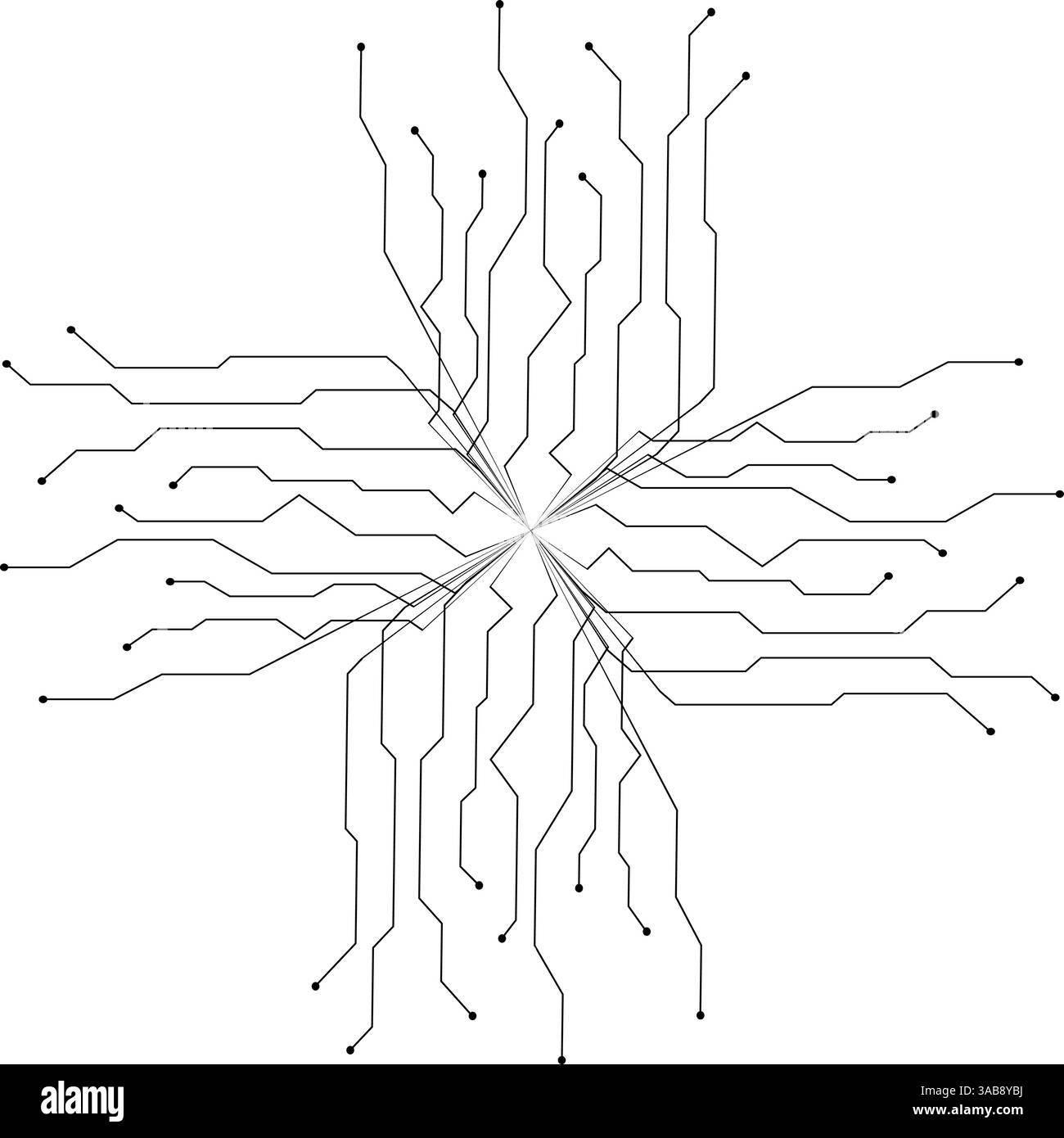 image des fils. L’image est abstraite et a un sentiment futuriste. Les fils sont placés de manière à créer une sensation de mouvement et d'énergie Illustration de Vecteur