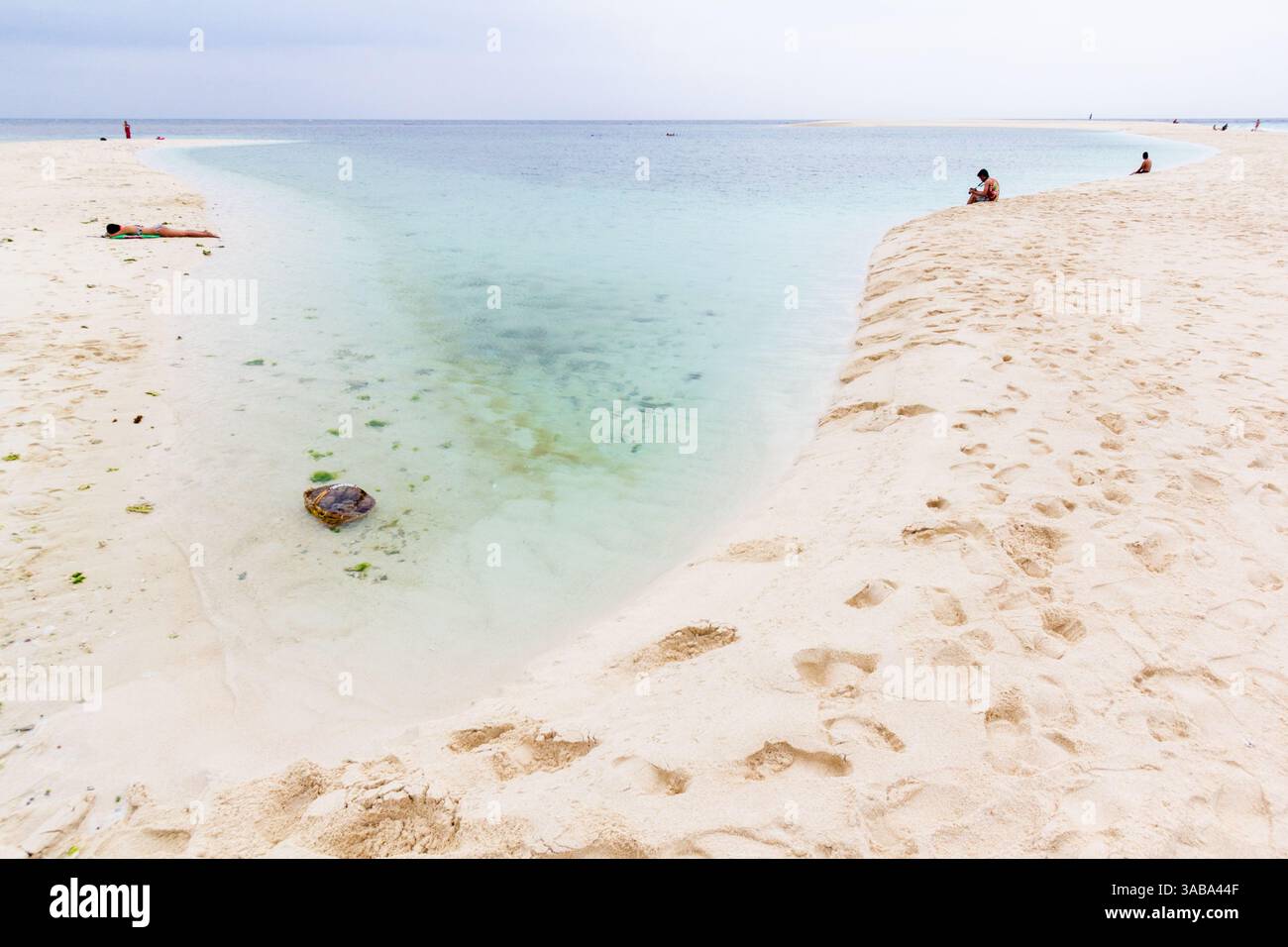 White Island à Camiguin possède du sable blanc poudreux et des eaux cristallines, un banc de sable inhabité offrant une vue imprenable et une évasion tropicale pure Banque D'Images