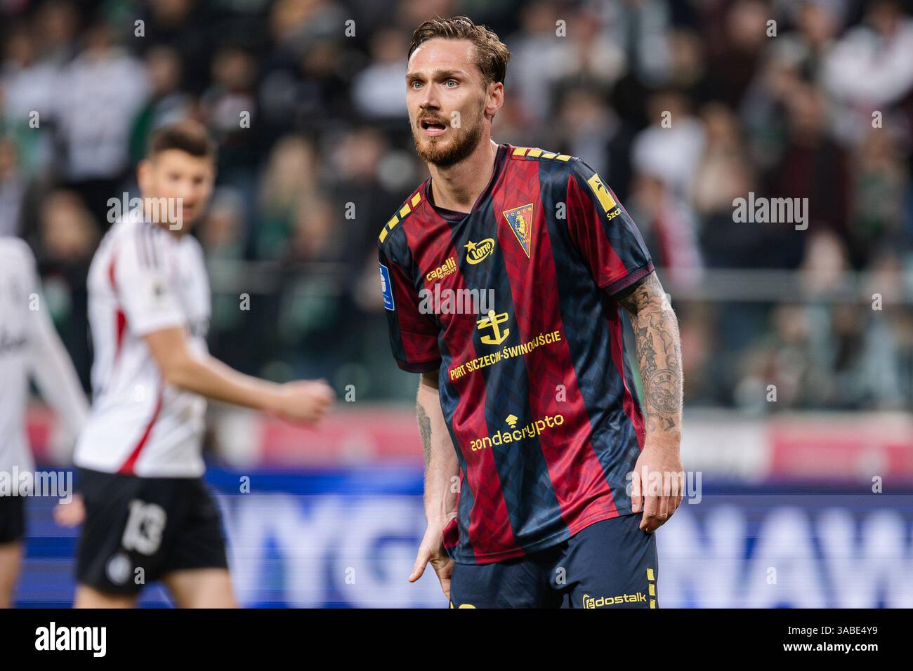 Linus Wahlqvist de Pogon vu lors du match polonais PKO Bank Polski Ekstraklasa League entre Legia Warszawa et Pogon Szczecin au maréchal Jozef Pi Banque D'Images