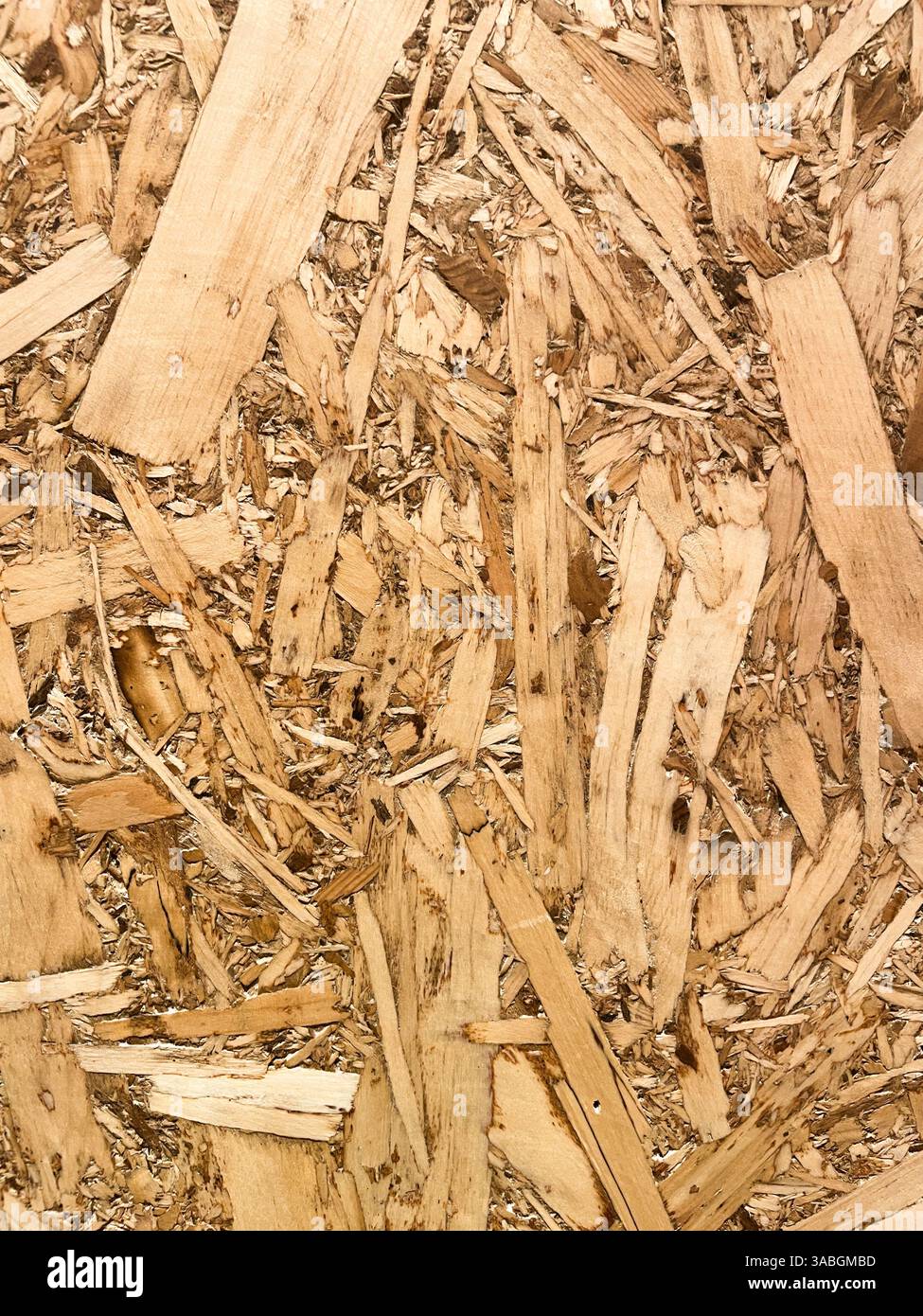 vue rapprochée de la texture du contreplaqué de panneaux de particules comme arrière-plan - Image de stock capturée avec un smartphone