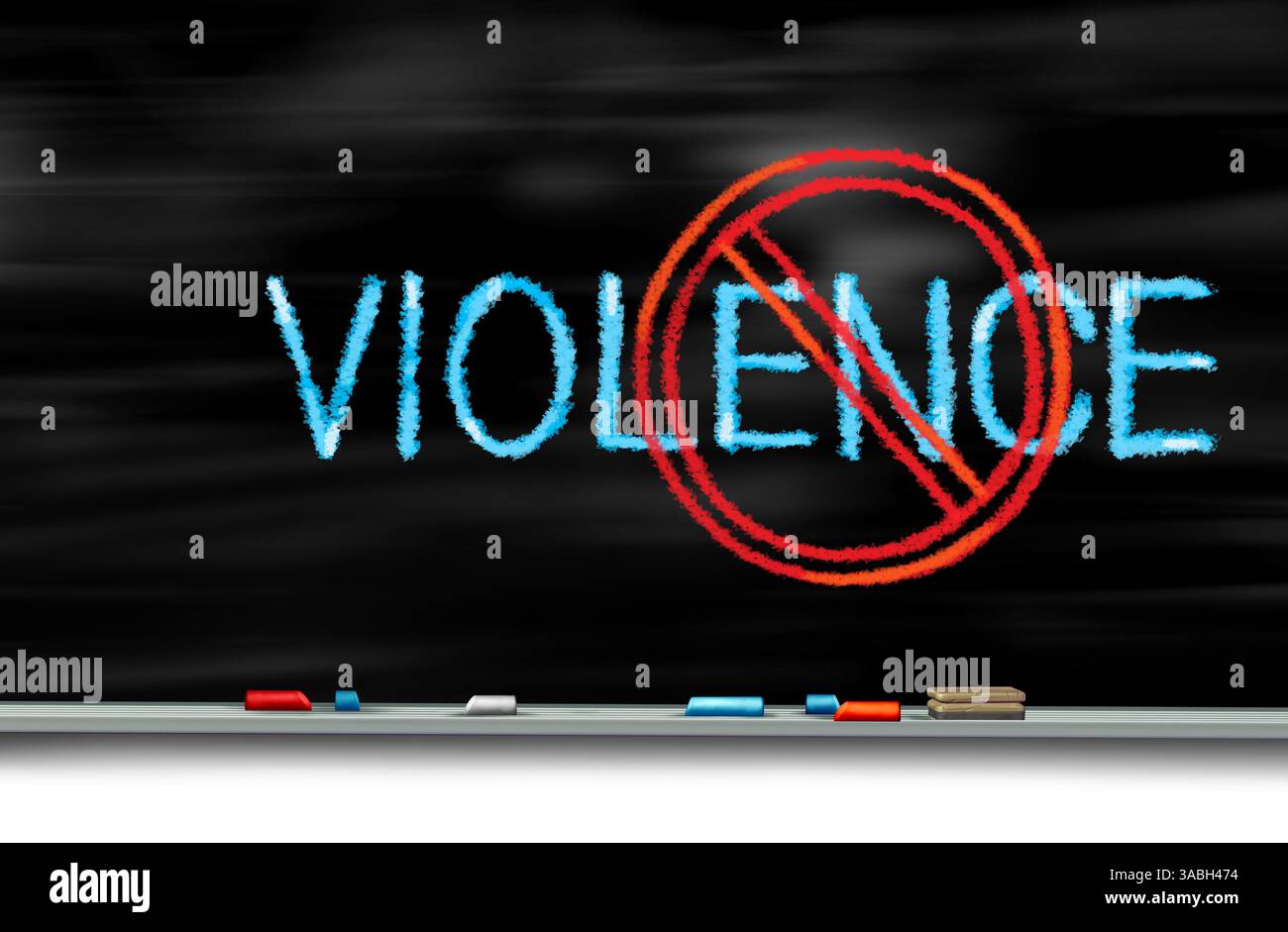 Violence in Schools interdit les politiques visant à restreindre les comportements violents comme tolérance zéro qui perturbent l'apprentissage et à réduire les conflits comme pression de l'intimidation par les pairs Banque D'Images