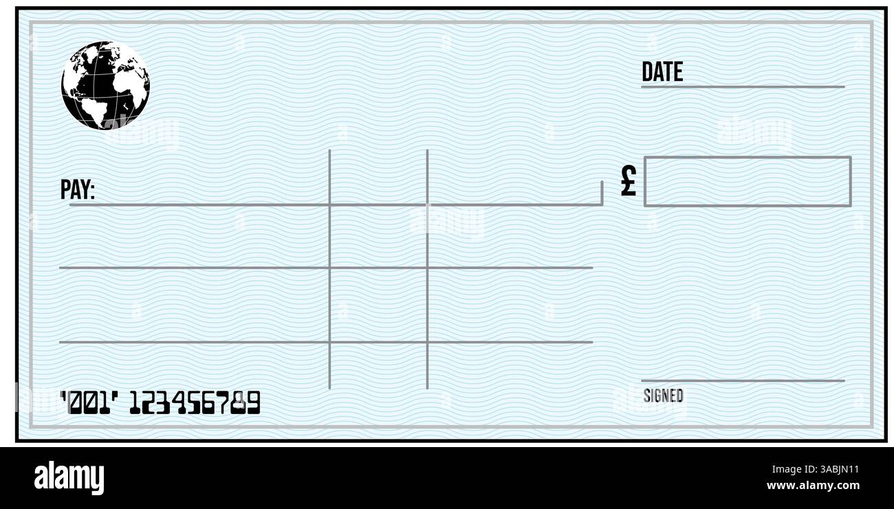 Élément de conception de chèque vierge ou de chèque bancaire avec un motif guilloché, un bon de paiement en argent Illustration de Vecteur