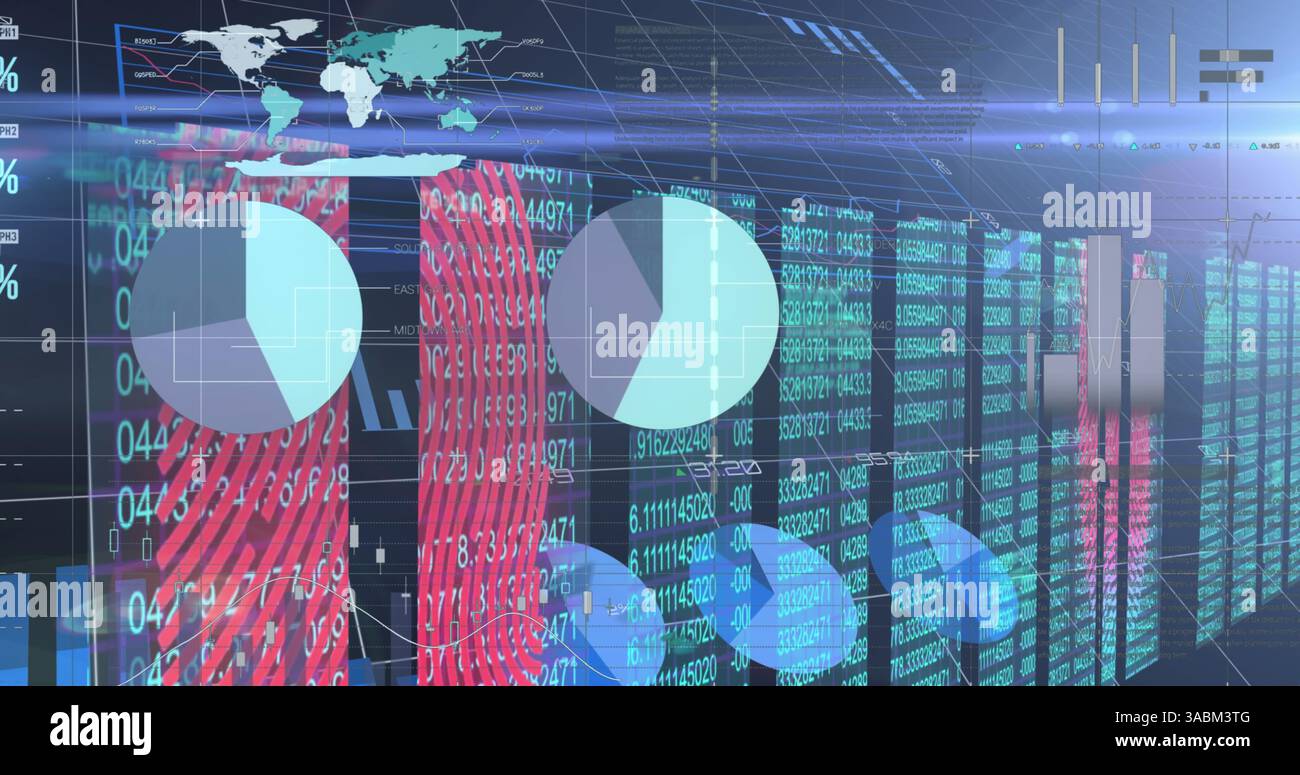 Image d'empreinte biométrique, statistiques et traitement des données Banque D'Images