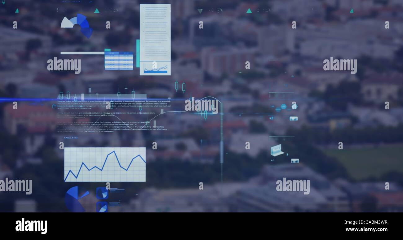 Image du traitement des données en paysage Banque D'Images