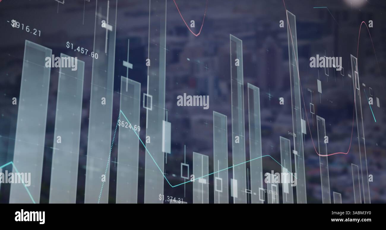 Image du traitement des données en paysage Banque D'Images