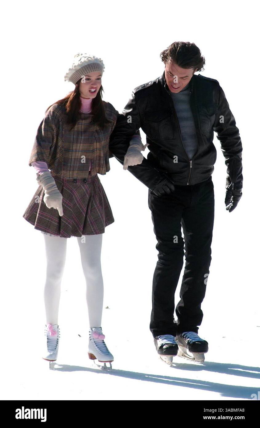 2 novembre 2007, New York City Leighton Meester et William Abadie étaient sur le plateau de l'émission télévisée ''Gossip Girl'' qui tournait à la patinoire Wollman à Central Park (crédit image : Banque D'Images