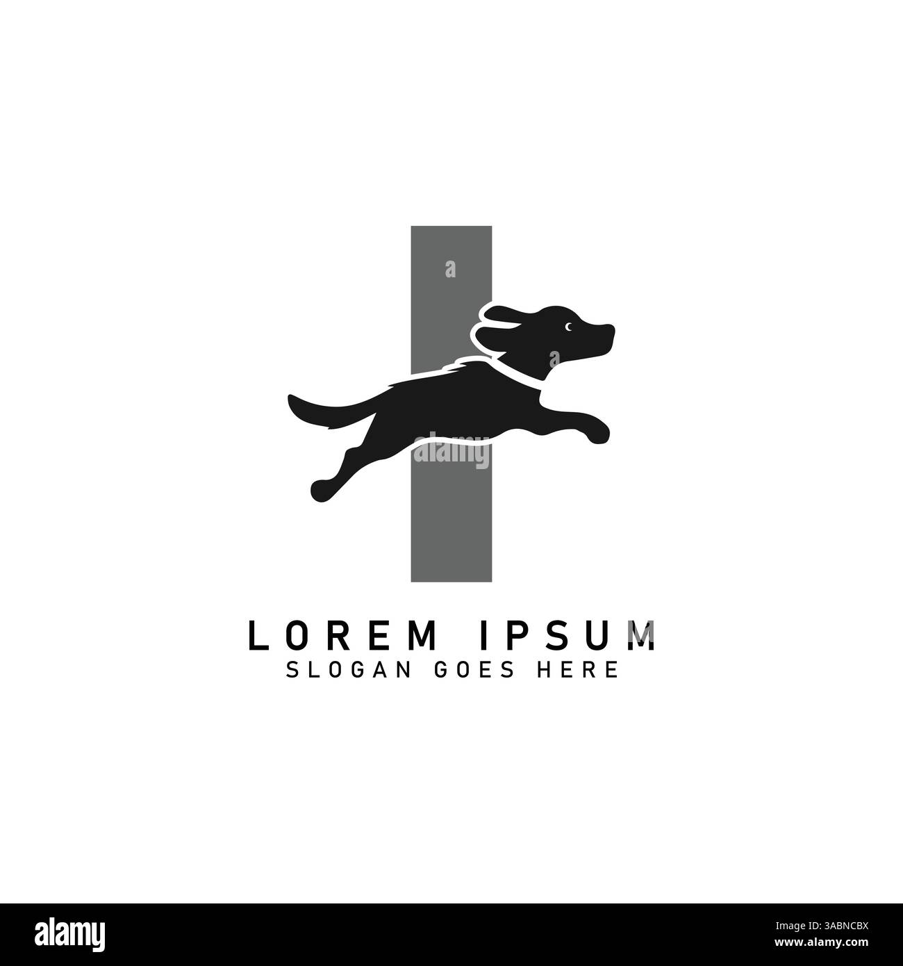 Lettre initiale I logo chien. Illustration vectorielle Alphabet I Dog Design Illustration de Vecteur
