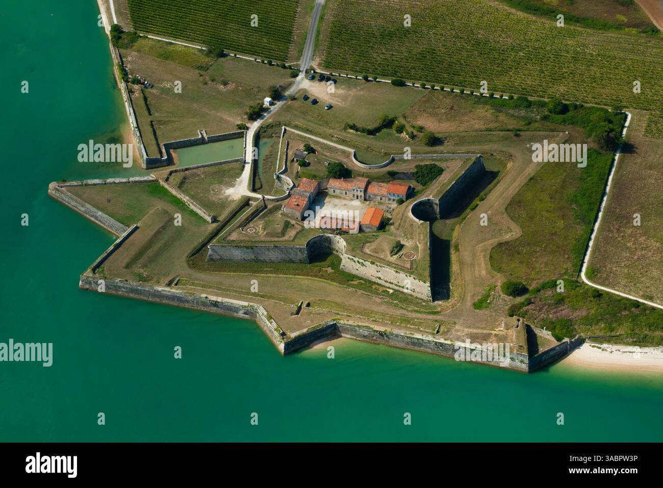 France, Charente-maritime (17), Ile de Ré, fort de la Pree (vue aérienne) Banque D'Images