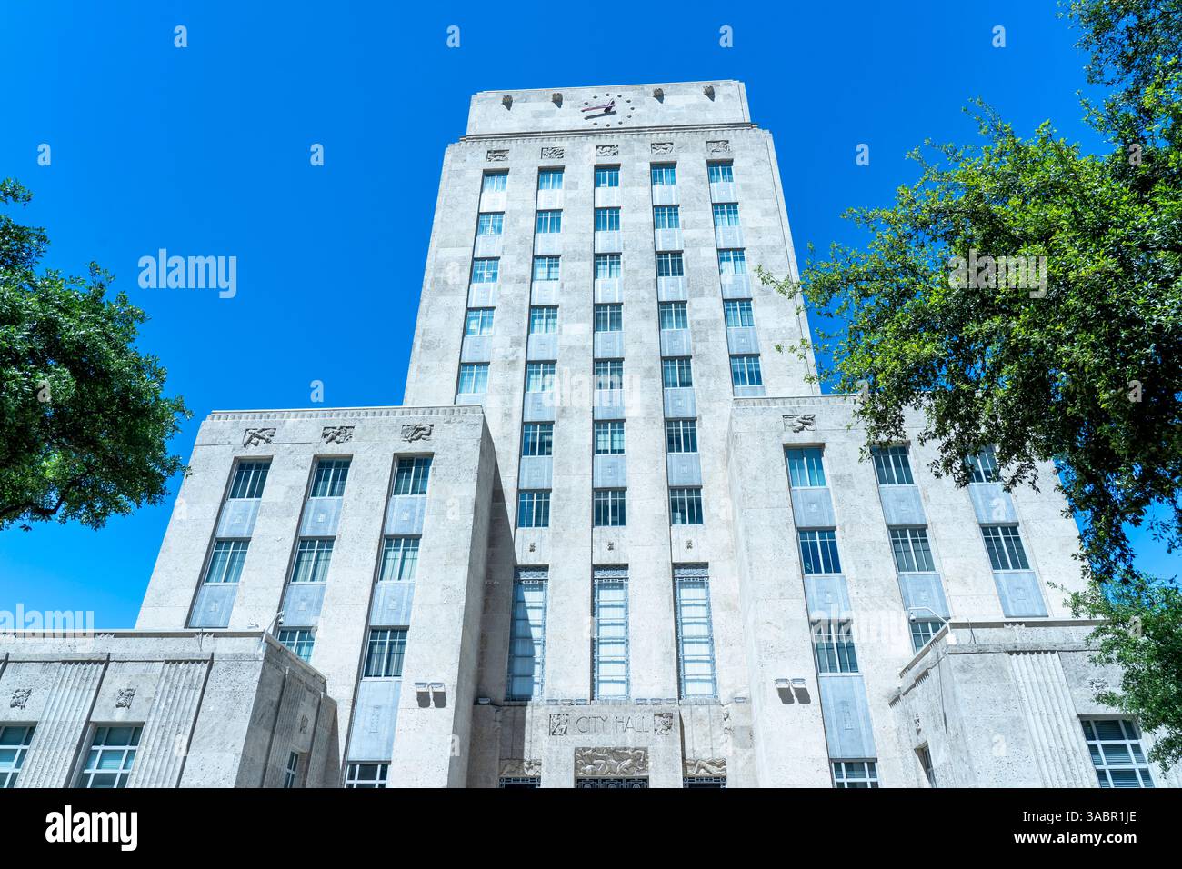 Le bâtiment de l'hôtel de ville de Houston, Texas, États-Unis. Banque D'Images
