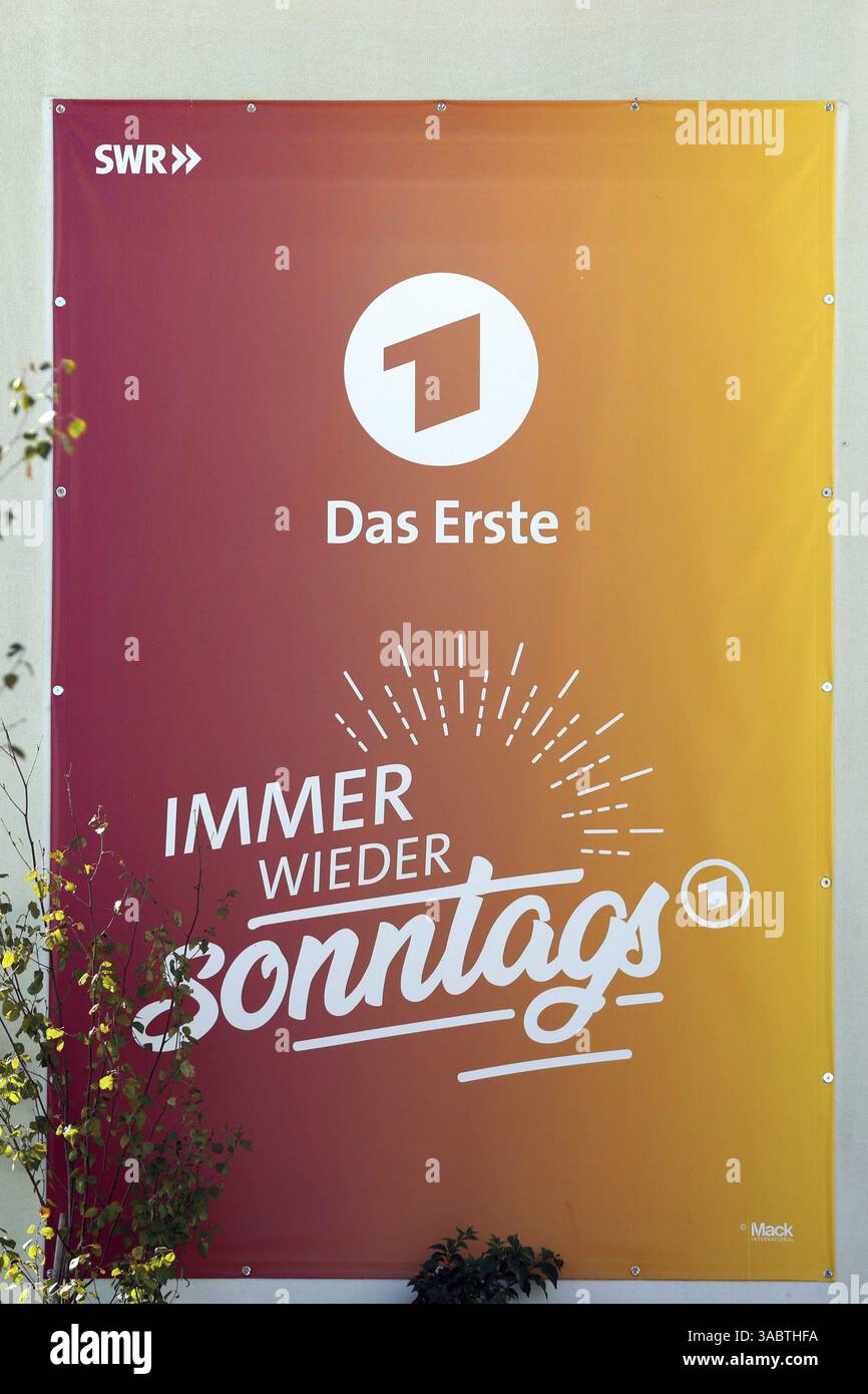 Bannière d'Immer wieder sonntags dans l'émission ARD TV Immer wieder sonntags, Rust, Allemagne / Allemagne Banque D'Images