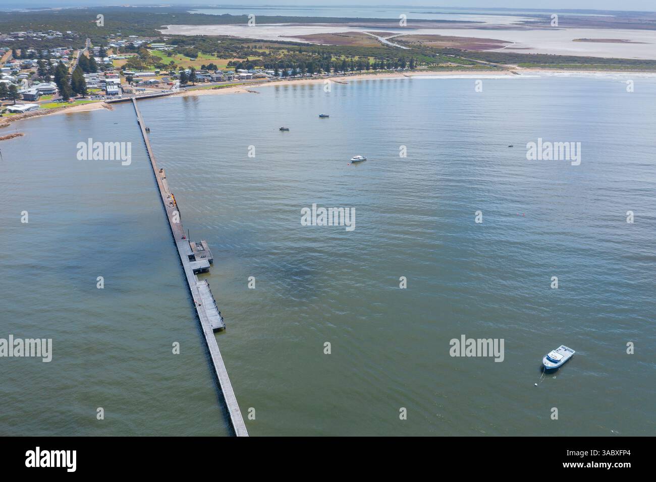 Beachport, calcaire, côte, Australie méridionale. Banque D'Images